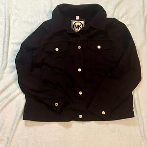 Michael Kors Black and Gold Logo Jacket
